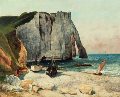 The Cliffs of Etretat, the Port of Avale by Gustave Courbet